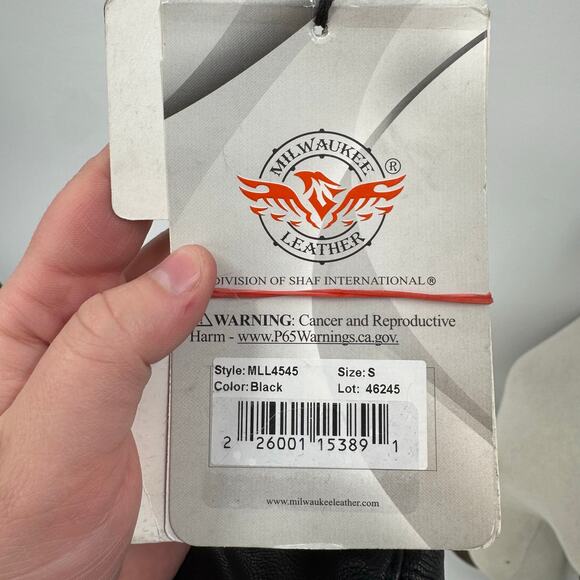 NWT Milwaukee Leathers MLL4545 Black leather Classic 4 snap vest - Picture 5 of 7
